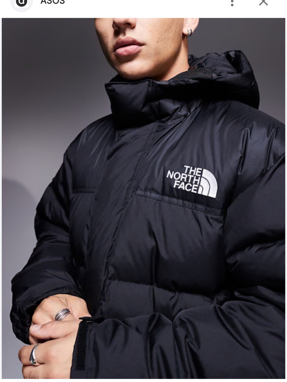 The North Face down hooded jacket nwt